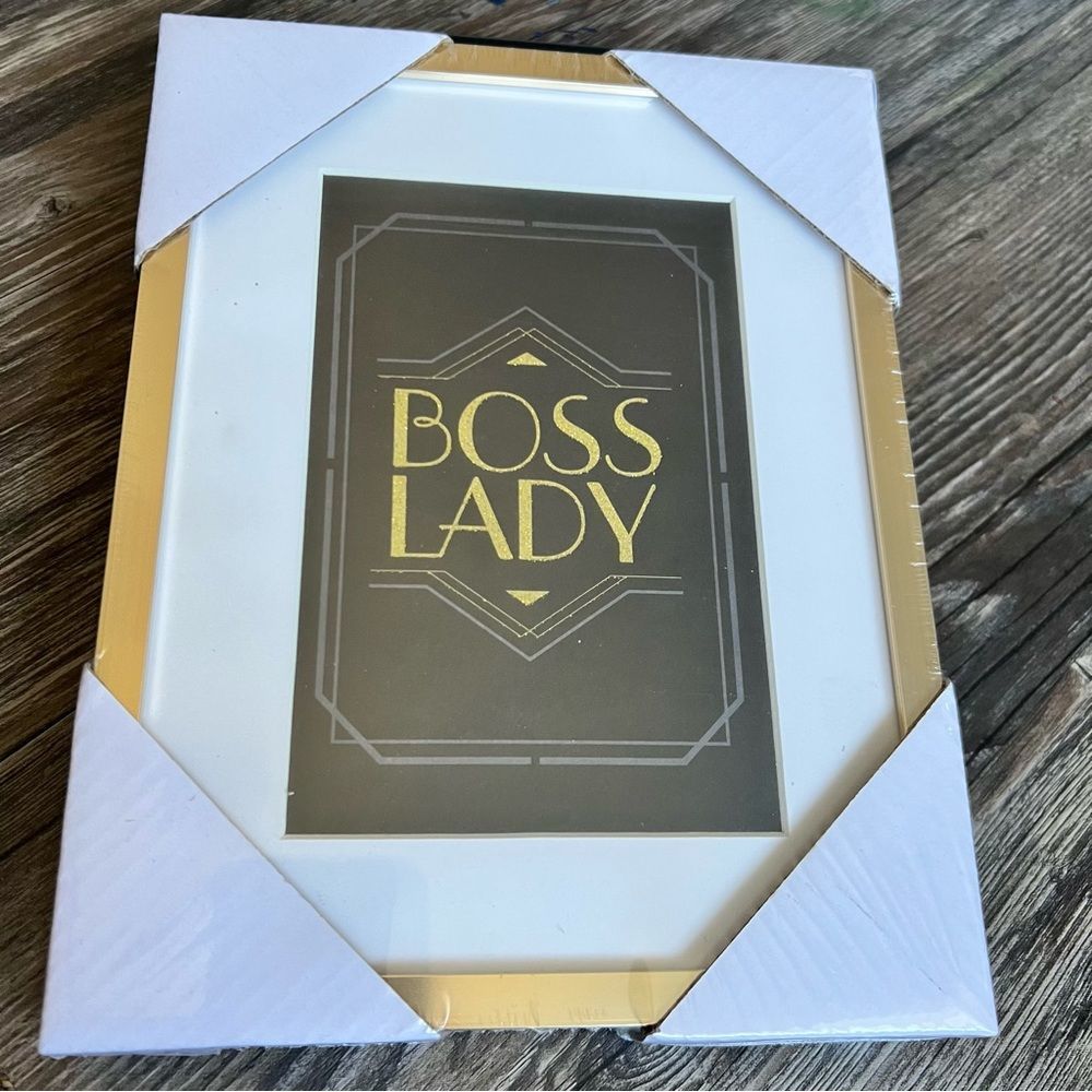 Hallmark boss lady gold picture frame decor